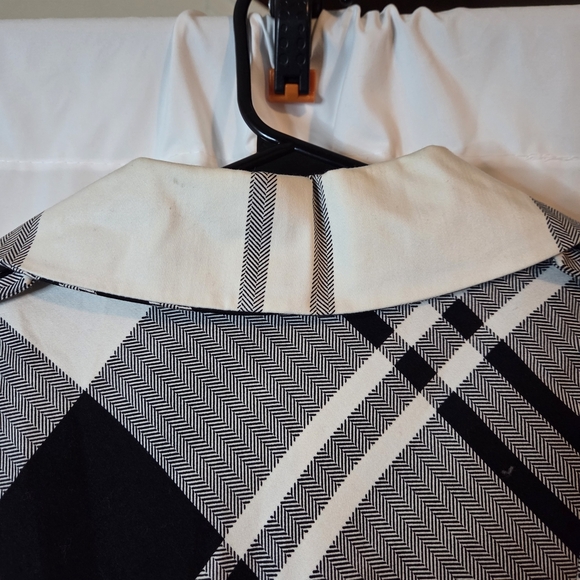 Sandro Women's Black White Plaid Fitted Lined Sportswear Jacket Size M - Picture 12 of 15